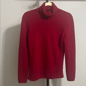Kirkland Signature Rich Red Turtleneck Sweater 100% cashmere women’s  #176